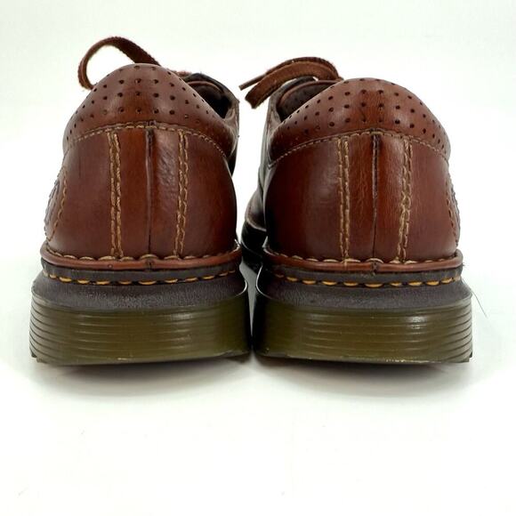 Dr. Martens Men's Nevin Lace Up Brown Leather Oxford Shoe Men’s U.S. 10 Gum Sole - Picture 4 of 10